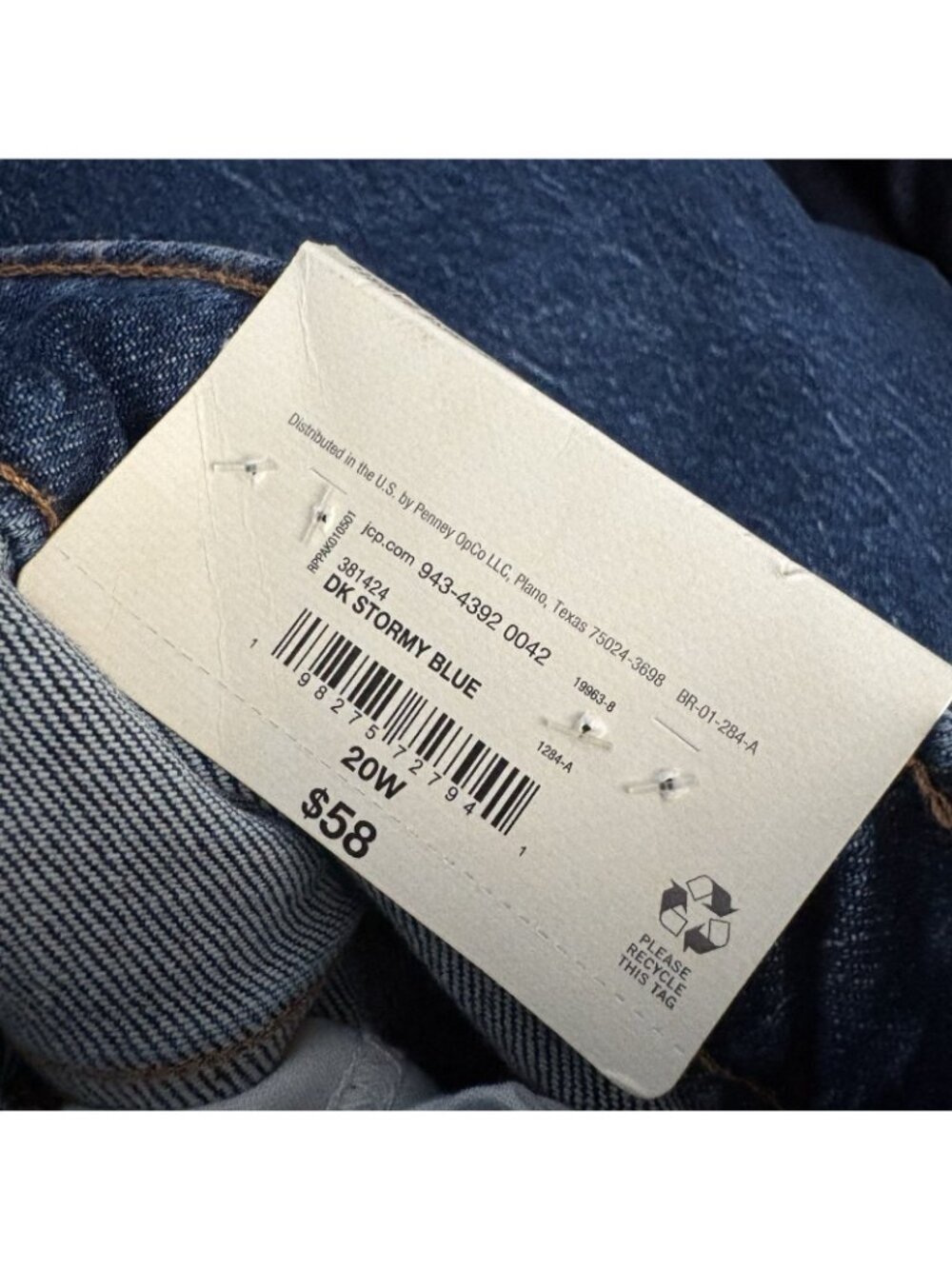 a.n.a Woman Plus Sz 20W Blue Dark Wash Denim Highest-Rise Barrel Jeans NWT - Picture 14 of 14